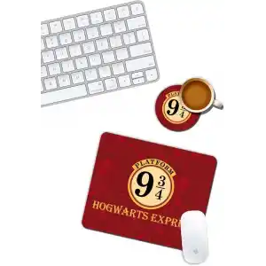 Harry Potter Hogwarts Mouse Pad ve Bardak Altlığı Set