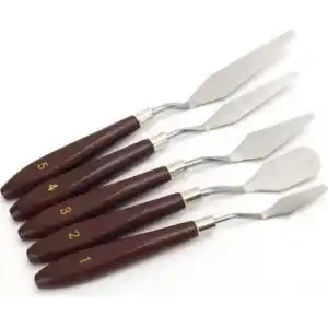 Genel - Resim Spatula Seti, Metal Spatula 5Li (Painting Knife) Tek Ebat