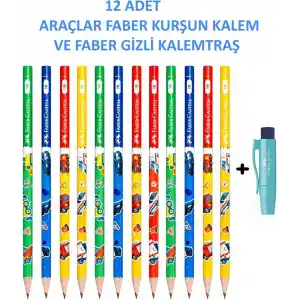 Faber-Castell Araçlar Kurşun Kalem 2B 12li Set ve Gizli Kalemtraş