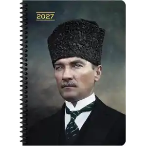 Keskin 2027-17 * 24 Atatürk Günlük Spiralli Ajanda - Başkomutan