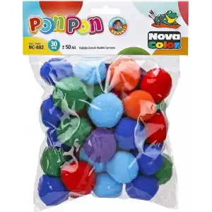 Nova Color Ponpon 30 mm, 50li Set, NC-882