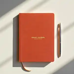 Fark Tanıtım Travel Journal – Sert Kapaklı Seyahat Günlüğü, A5 Boyutunda, Planlama & Anı Alanı – Anı Defteri (Kiremit)