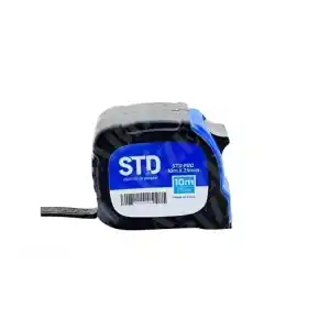 STD PRO Şerit Metre, 10m Uzunluk, 25mm Genişlik, Pratik ve Dayanıklı Tasarım, İnşaat ve Tadilat için