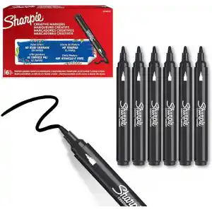 SHARPIE Akrilik markör, Yuvarlak uç, Siyah
