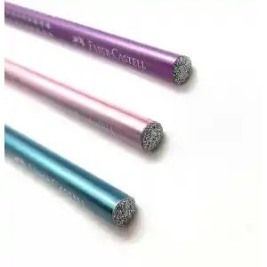 Faber-Castell Pırlanta Sparkle Kurşun Kalem Seti (3 Adet Kalem), Pastel Mat Renkler Seri