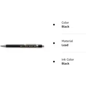 Koh-I-Noor versatil kalem, 2 mm çap, kısa, siyah, –,