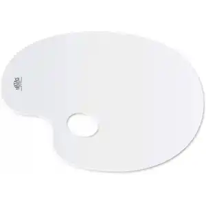 Hatas Plastik Beyaz Oval Palet 20x30cm