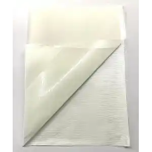 modern teknik tekstil BSN Tela 1x1 metre 50 micron - Çift Taraflı Yapışkan Tela - Arma Yapıştırma Telası - Laminasyon Telası - Dikiş Nakış Telası - Ütü ile Yapıştırılan Tela - Kağıtlı Tela