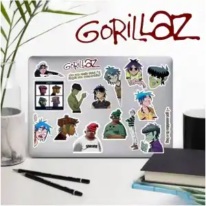 Gorillaz Macbook Notebook Tablet Telefon Ajanda Laptop Defter Sticker Seti