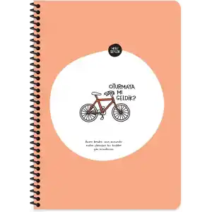Keskin Color Hisli Şeyler A4 Kareli Spiralli Stickerli Defter Oturmaya Mı Geldik?