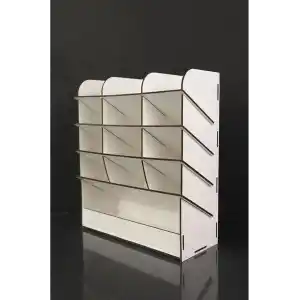 Çapraz 12 Bölmeli Masaüstü Kalemlik Organizer Ofis Düzenleyici Beyaz