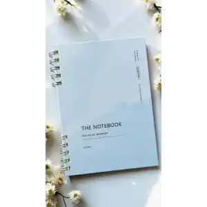 Fark Tanıtım Spiralli 80 Yaprak Çizgisiz A5 Defter, Not Defteri, Okul Defteri, 4 Farklı Renk Seçeneği (02 Placid Blue)