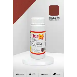 Derby Special Kızıl Kahve Deri Boyası 100 Ml Mont Eşya Çanta Kemer Cüzdan Ayakkabı Deri Boyası