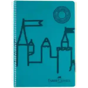 Faber-Castell A4 Boy 80 Yaprak Plastik Kapak Telli Çizgili Defter, Yeşil