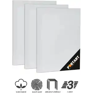 Lona Sanat Tuval%100 Pamuk 70X100 Cm 3Lü Paket