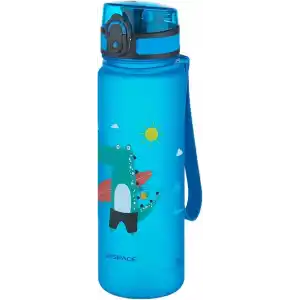 UZSPACE Figürlü 500 ml Tritan Çocuk Su Matarası Manani, Mavi