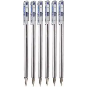 Pentel Mavi mükemmel tükenmez kalem kalem küre Punkt kalem 0,7 mm Spitze Spitze 0,25 mm Line Genişlik ince Linie doldurulabilir mürekkep BK77 (6 adet)