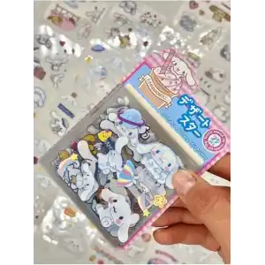 Sanrio Karakteri Cinnamoroll 25 Yaprak 190 Adet Pet Sticker Set Pembe Paket/Etiket/Çıkartma/Su Geçirmez/Etiket 1512S1015