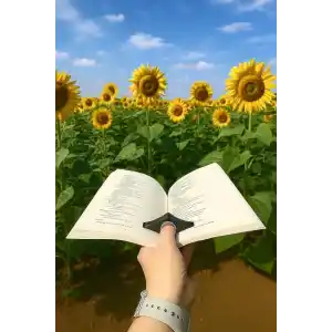 Kitap Ayracı - Sayfa Tutucu - Tek El Kitap Okuma Aparatı (Siyah)