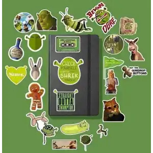 Shrek Sticker Paketi/Bullet Journal Defter Çıkartma Ajanda Laptop Etiket