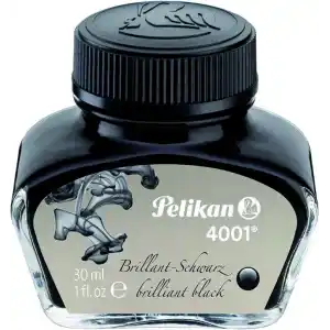 Pelikan mürekkep 4001, 30 ml, parlak siyah, 1 cam