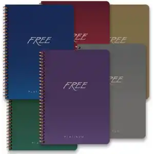 Keskin Color 16,5 * 22,5 80 Yaprak Kareli PP Kap.Free Platinum Defter
