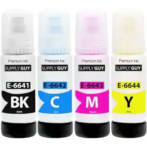 Supply Guy Mürekkep Epson 664 ile Uyumlu EcoTank ET 14000 2550 2650 4500 L100 L110 L1300 L200 L210 L300 L3050 L3060 L3070 L310 L355 L361 L365 L382 L385 L455 L485 L486 L555 L565 (4x 70 ml)