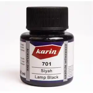 Karin Akrilik Mürekkep 45ml 701 İs Siyahı