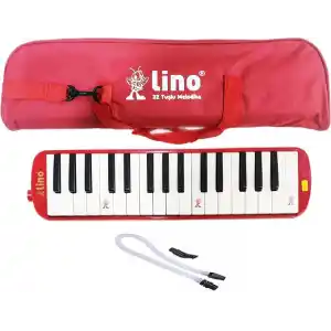 LİNO MELODİKA 32 TUŞLU BEZ ÇANTA KIRMIZI