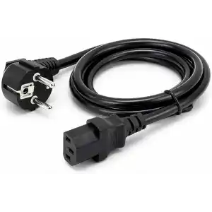 PrimeX PX-P450 5 Metre Lüks Power Kablosu, 3x1.5mm Kalın Full Bakır PSU Güç Kablosu, PC Power Supply Monitör Mining Sistemleri İçin Siyah Enerji Kablosu (5 Metre)