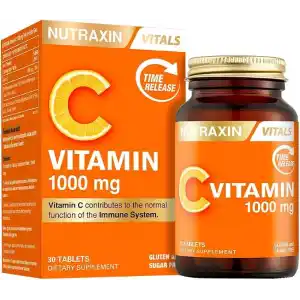 Nutraxin Vitals Vitamin C 1000 mcg 30 Tablet Takviye Edici Gıda