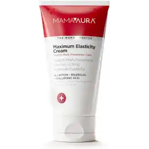 Mamaaura Maximum Elasticity Cream, Çatlak Karşıtı, Cilt Elastikiyetini Destekleyen ve Kaşıntı Hissini Yatıştırmaya Yardımcı Vücut Kremi, 150 ml