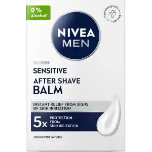 NIVEA MEN Erkek HassasTıraş Sonrası Balsam Hassas 100 ml,E Vitamini,ProVitamin B5,Alkolsüz Formül,Hassas Ciltler için Rahatlatıcı Tıraş Sonrası Bakım