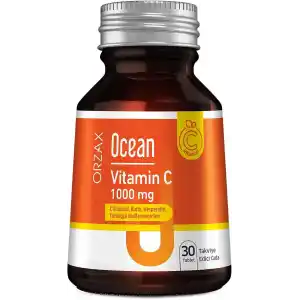 Ocean C Vitamini 1000 mg + Bioflavonoidler Antioksidan içeren Takviye Edici Gıda (1 x 30 tablet)
