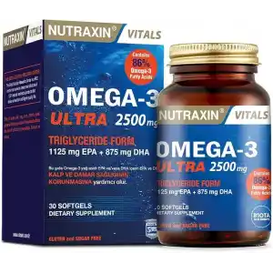 Nutraxin Vitals Ultra Omega-3 2500 mg 30 Kapsül Takviye Edici Gıda