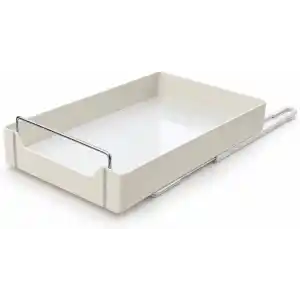 Orret Home Dolap İçi Raylı Organizer Çekmece 34 x 27 x 6,5 cm, Çekilebilir Plastik Dolap Düzenleyici, Mutfak Banyo Dolap İçi Organizer, Raylı Saklama Sepeti (Büyük)