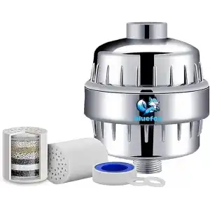 Bluefox Silver Duş Filtresi – Klor ve Ağır Metal Arıtmalı, KDF 55 + Aktif Karbon, Saç ve Cilt Dostu, Kireç Azaltıcı, Evrensel Uyumlu, Aletsiz Montaj, Su Yumuşatıcı