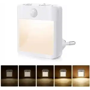 Akıllı Hareket Sensörlü LED Gece Lambası 2700K Fişe Takılan Hareket Sensörlü Güç Ayarlı Led Işık L001