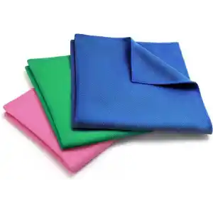 Silva Ultrafiber Premium Mikrofiber Cam Bezi Üçlü Set 40x40 cm - Hav ve İz Bırakmayan Cam Silme Bezi, Deterjansız Sadece Suyla Temizlik, Ayna Ekran Çelik ve Oto Camı İçin, Yeşil Mavi Pembe