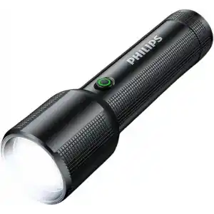 Philips SFL2203 450 Lümen 5W Led El Feneri Teleskopik Zoom Sos Modlu Metal Gövdeli Şarj Edilebilir Uzun Menzilli Flashlight