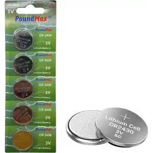 5 Adet 2430 CR2430 DL2430 3V PoundMax Lityum düğme pil, Uzun raf ömrü, küçük elektronik cihazlar için uzaktan kumandalar, teraziler, akıllı ev cihazları, ölçüm cihazları ve hesap makineleri
