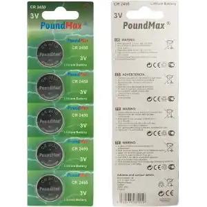 5 Adet 2450 CR2450 DL2450 DL2450 ECR2450 KCR2450 3V PoundMax Lityum Düğme Piller, Düğme Pil, Çocuklara Dayanıklı Ambalaj, Akıllı Ev Cihazları, Küçük Elektronik Ev Aletleri, Araba Anahtarları ve Diğer