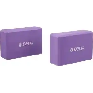 Delta Çiftli Yoga Blok - 2 Adet Yoga Block - Eva Yoga Bloğu Seti,Mor