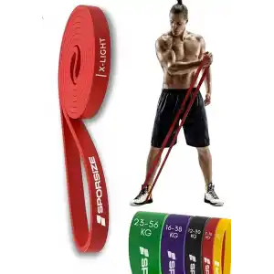 Sporsize Profesyonel Direnc Bandi Tekli Guclu Lateks Loop Band, Fitness, CrossFit, Pilates ve Ev Egzersizleri icin