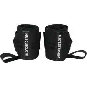 MuscleCloth Pro Wrist Wraps Siyah 2li Paket