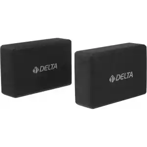 Delta Çiftli Yoga Blok - 2 Adet Yoga Block - Eva Yoga Bloğu Seti,Siyah