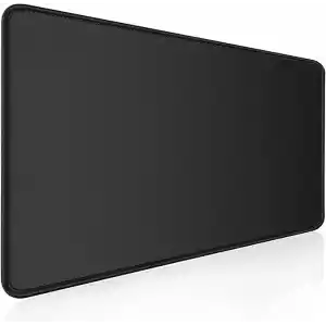 Klasse Classic Mouse Pad, Dikişli Kenar, Kaymaz Taban, Büyük Boy Pürüzsüz Yüzey, Baskısız Ofis Tipi Masa Koruyucu, Ergonomik Mouse Ped (90x40 cm - XX Large, Siyah)
