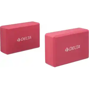 Delta Çiftli Yoga Blok - 2 Adet Yoga Block - Eva Yoga Bloğu Seti,Fuşya