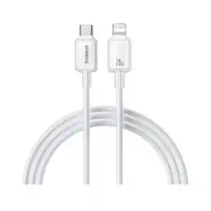 Baseus Crystal Hızlı Şarj C+Lightning 20W 1m Data Kablo - Beyaz