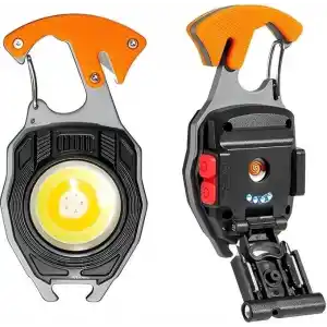 Jouis El Feneri Mini Kamp, Sos,Acil Durum,Bekçi, Polis,Asker, Güvenlik El Feneri, 7 modlu, USB Sarjlı Çok Fonksiyonlu Hayati İdame Lambası(Acil Durum)